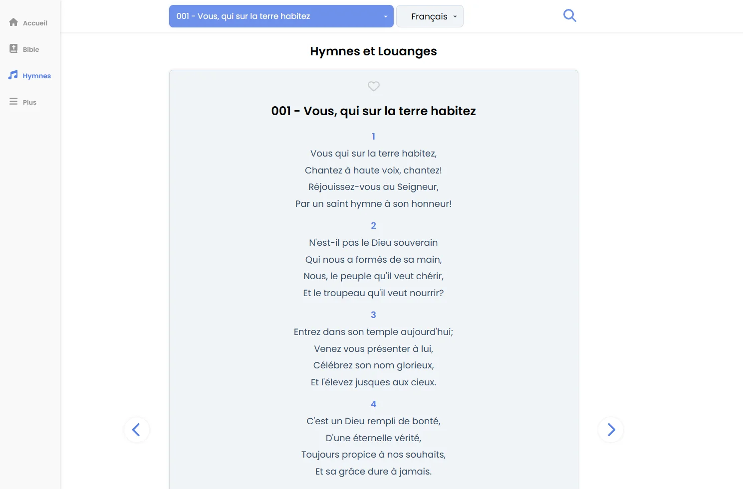 Hymnes desktop Bible Louanges