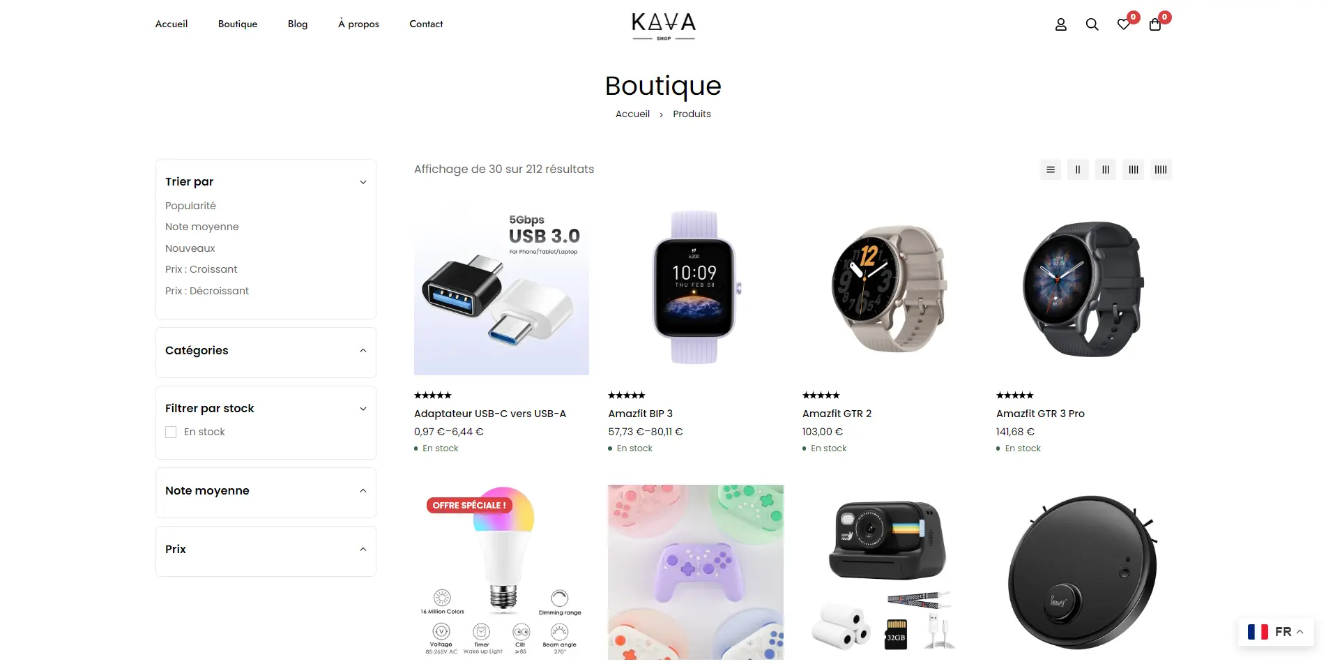 Kava Shop desktop journey