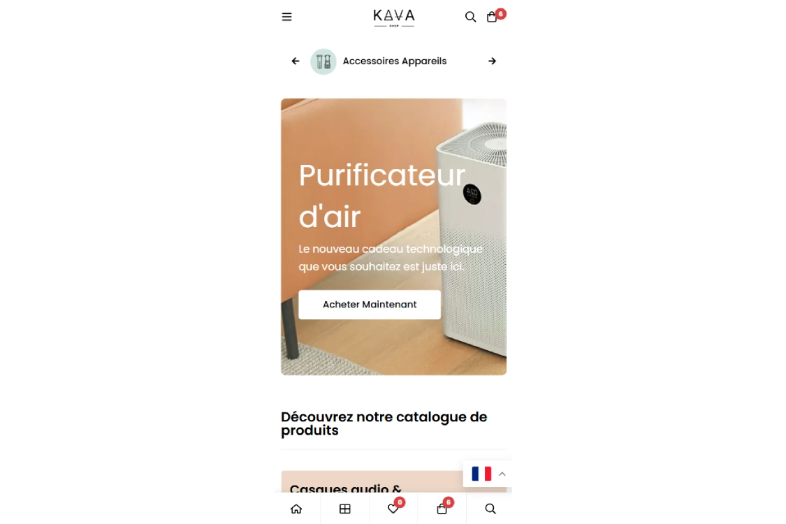 Kava Shop mobile version 1