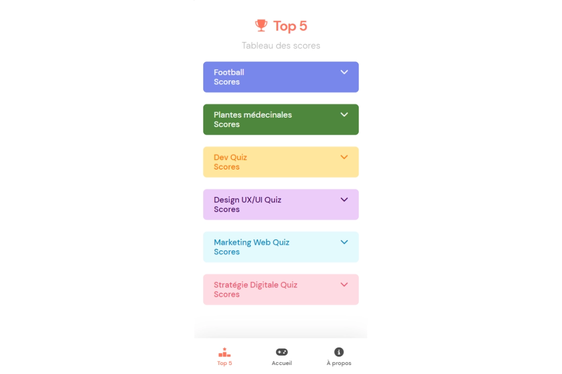 Version desktop Kouiz Space 1