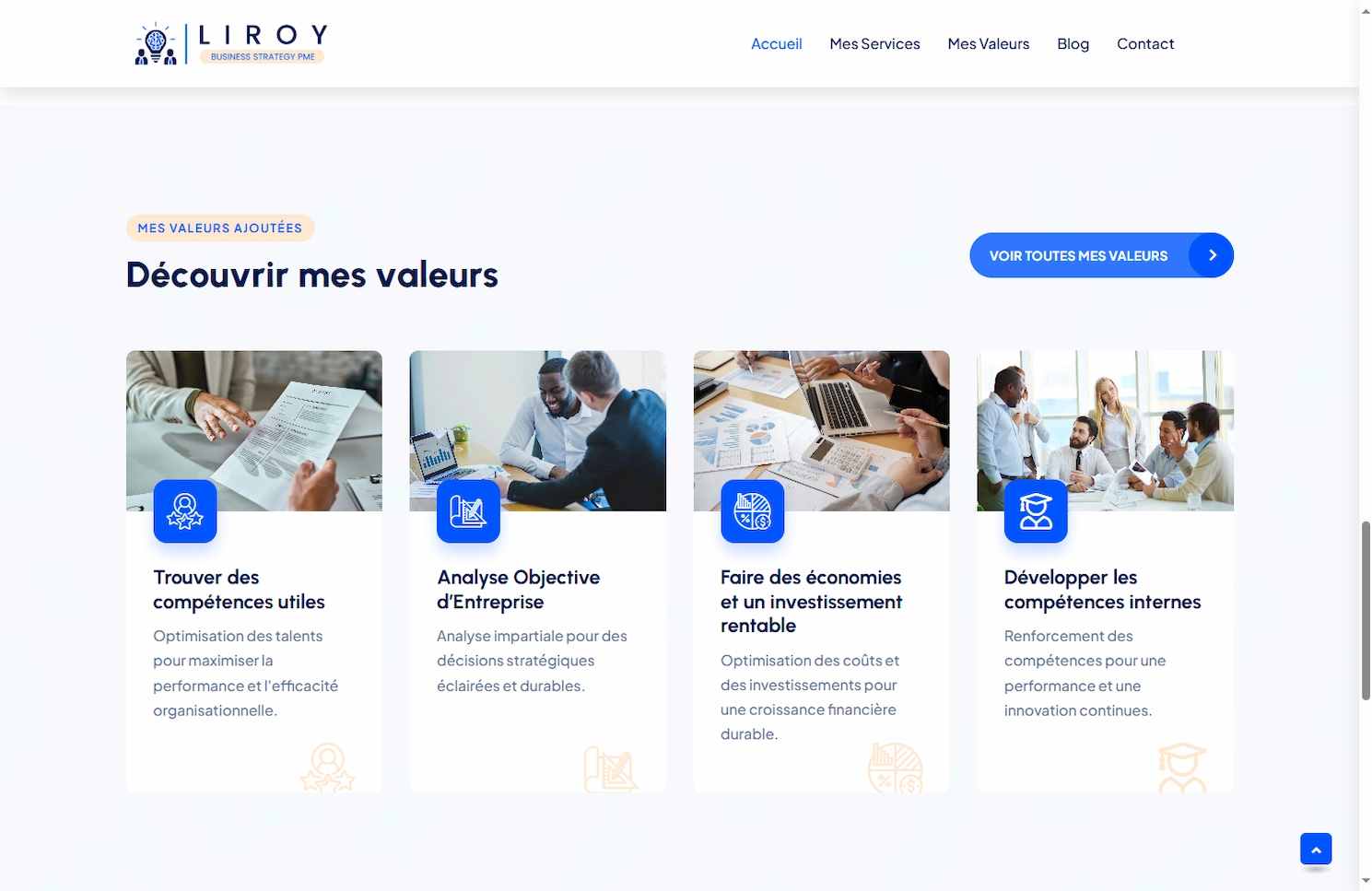 Liroy Business Strategy PME desktop additional section