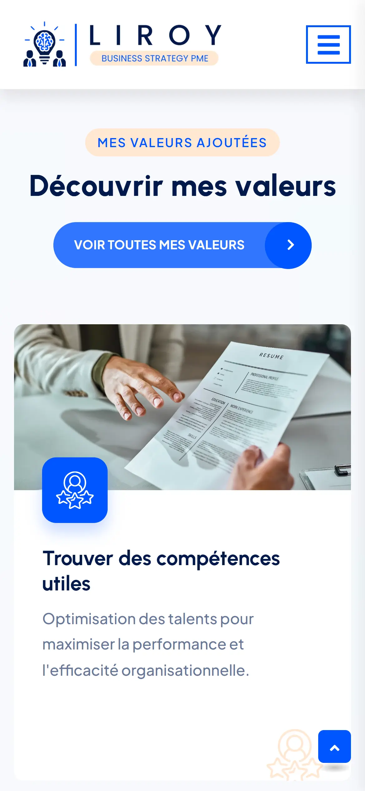 Liroy Business Strategy PME mobile journey