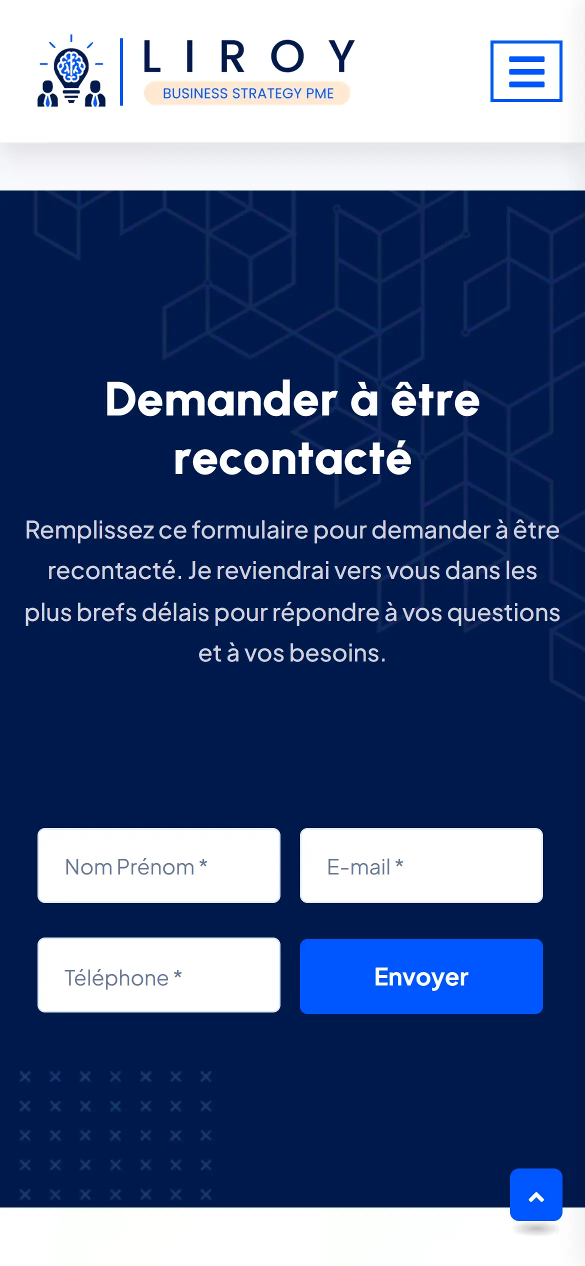 Liroy Business Strategy PME mobile contact