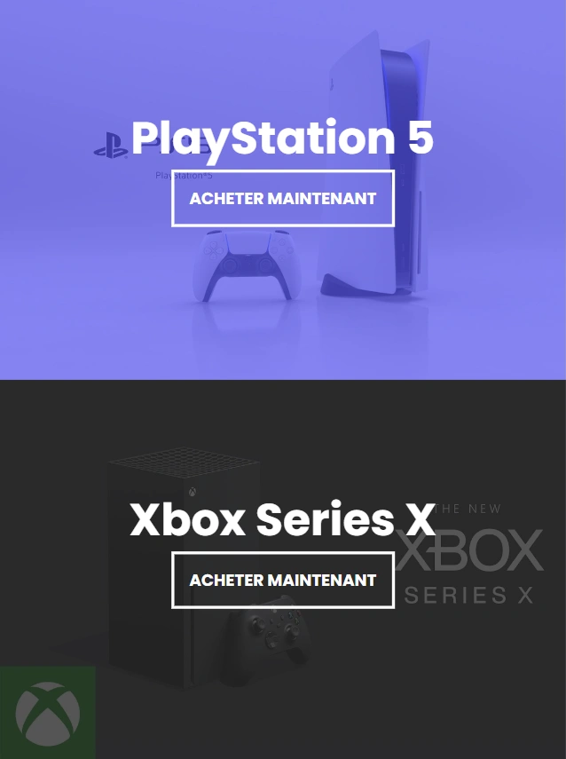 Version tablette PS5 / XBOX 1